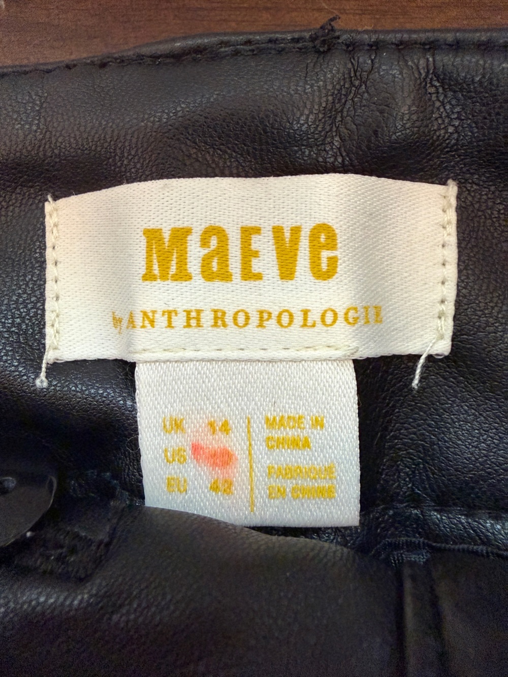 Maeve Naomi Wide Leg Faux Leather Pants Womens 10 Soft Machine Washable - Picture 3 of 10